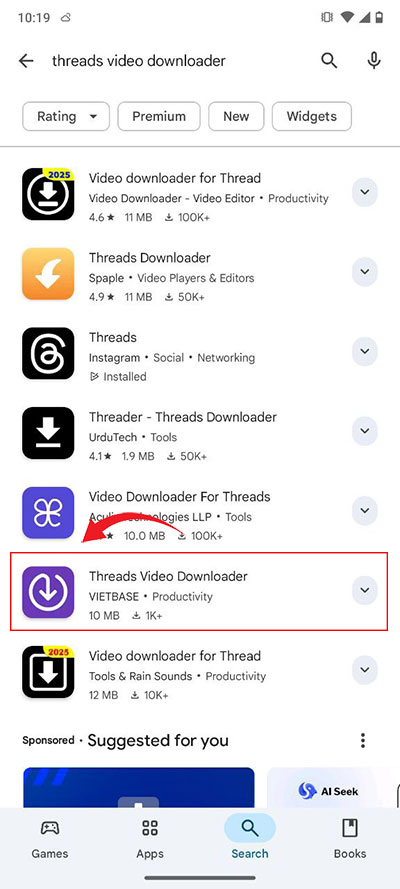 从Google Play商店安装Snapvids应用程序