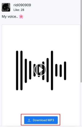 Passaggio 3: scarica il tuo audio di Threads